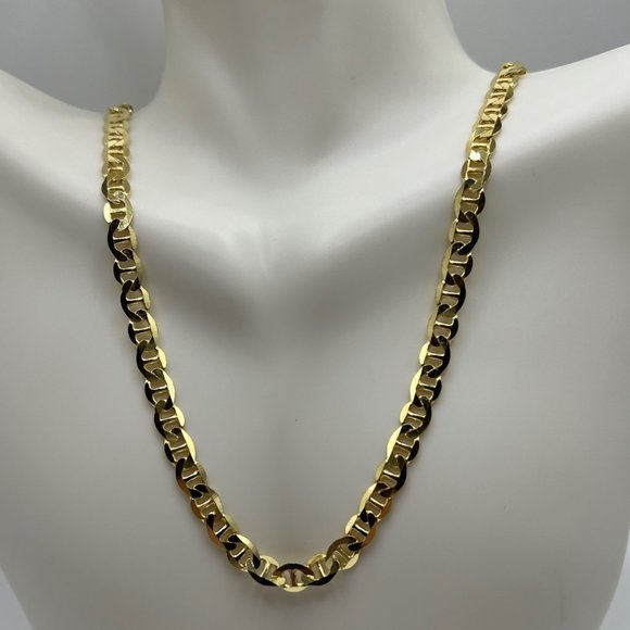 Mens Thick Gucci Mariner Chain - 22" HEAVY - 925 Italy - Silver/Gold Avail! - Picture 2 of 7